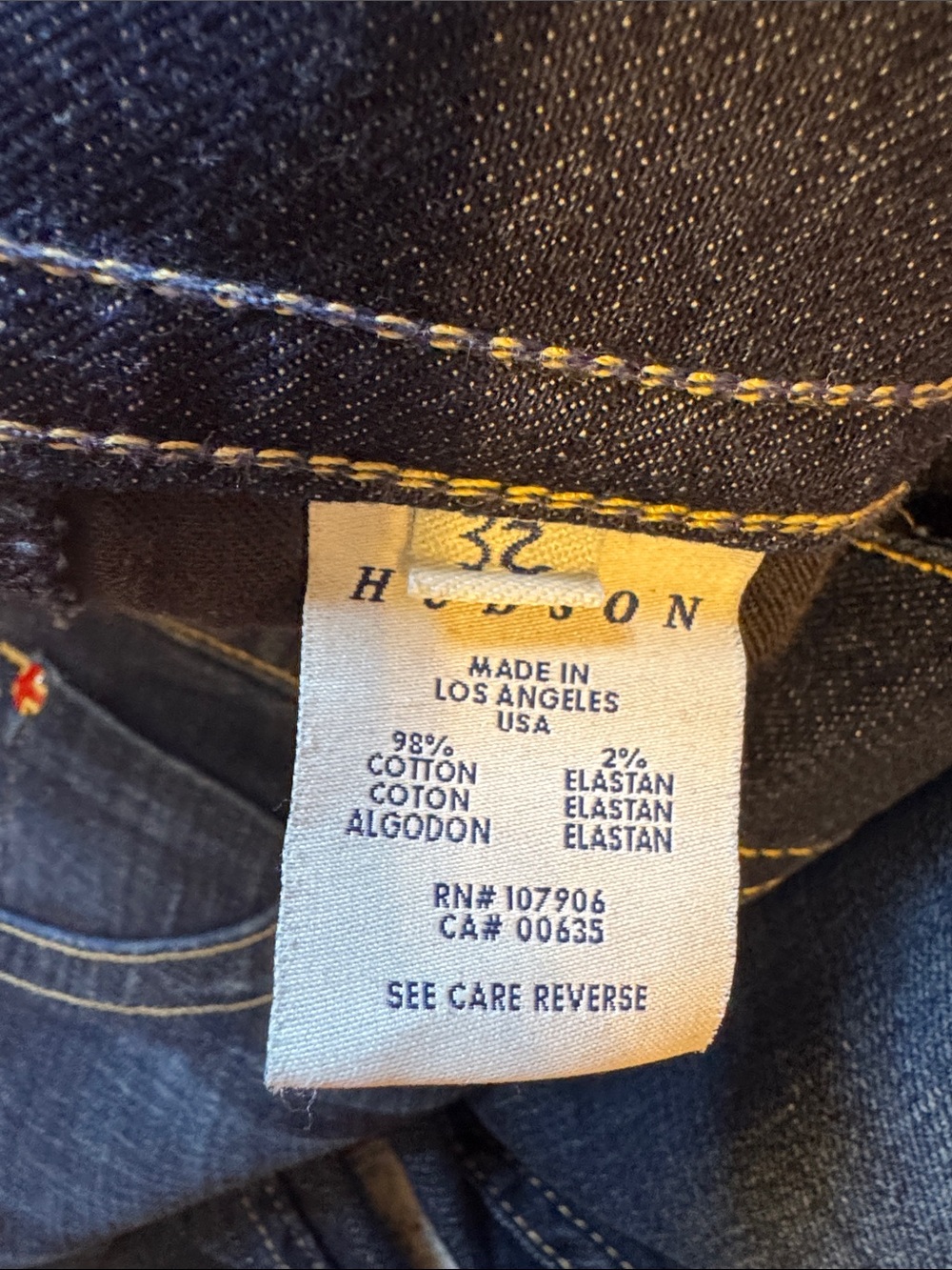 Hudson Low-Rise Dark Wash Flap Pocket Boot Cut Jeans Women’s Size 32 - Picture 6 of 10